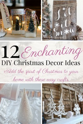 12 enchanting DIY Christmas decor ideas. Christmas crafts for mantels, tree skirts, advent calendars and other Christmas decorations.