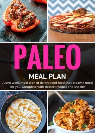 Paleo Meal Plan - If you're looking for paleo recipes THIS is a must pin! Paleo breakfasts, paleo lunch and paleo dinner recipes are planned for you for a week. Plus there are paleo desserts and paleo snacks too!
