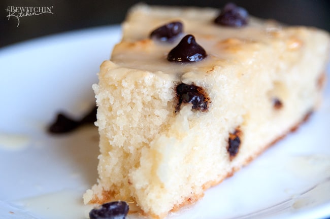 Ricotta Cake with an Eggnog Glaze - you will never guess the unique way this cake recipe was cooked! So cool and it's so yummy | thebewitchinkitchen.com