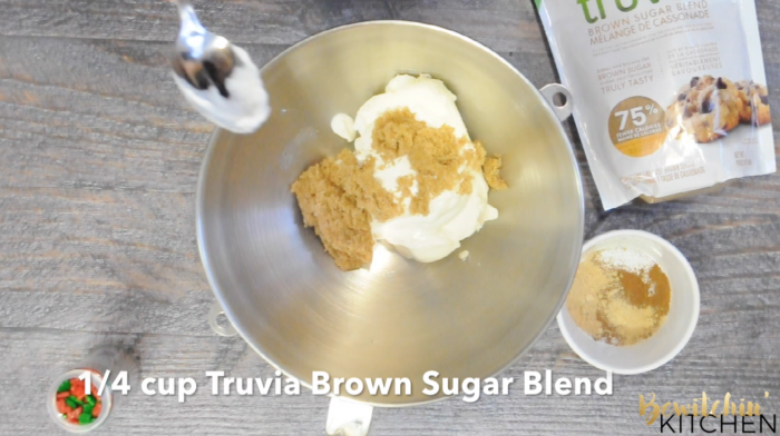 Gingerbread Dessert Dip - this no bake cheesecake dip is so easy and perfect for the winter holidays. Uses Truvia's Brown Sugar Blend to keep it as low calorie as possible. | thebewitchinkitchen.com