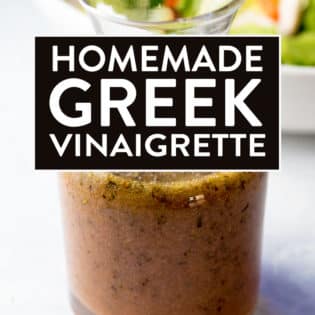 Homemade Greek Vinaigrette - this greek dressing is simple, healthy, and falls under clean eating recipes. Your salads and marinades will never be the same. YUM!