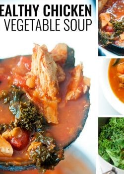 Healthy Chicken Vegetable Soup. Talk about healthy recipes made easy! Plus a secret ingredient that transforms all soups to "the best soup ever". | thebewitchinkitchen.com