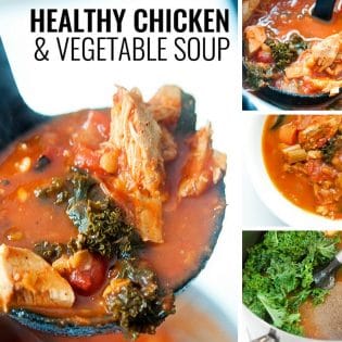 Healthy Chicken Vegetable Soup. Talk about healthy recipes made easy! Plus a secret ingredient that transforms all soups to "the best soup ever". | thebewitchinkitchen.com