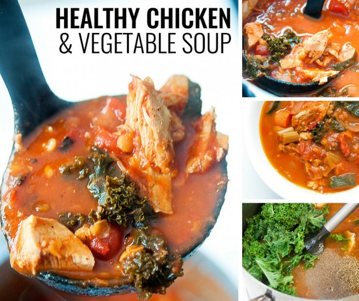 Healthy Chicken Vegetable Soup. Talk about healthy recipes made easy! Plus a secret ingredient that transforms all soups to "the best soup ever". | thebewitchinkitchen.com