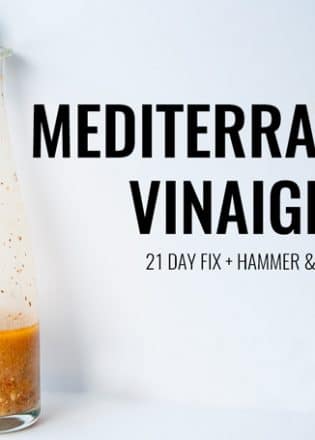 Mediterranean Vinaigrette - healthy vinaigrette recipe to spice up your salads from the Hammer and Chisel cookbook. This is also 21 day fix approved and can be used as a 21 day fix recipe. LOVE that it has feta and sundried tomato in it | thebewitchinkitchen.com