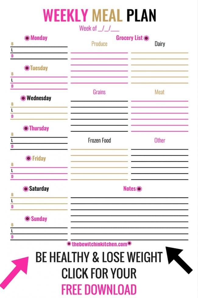 Weekly Meal Plan Download