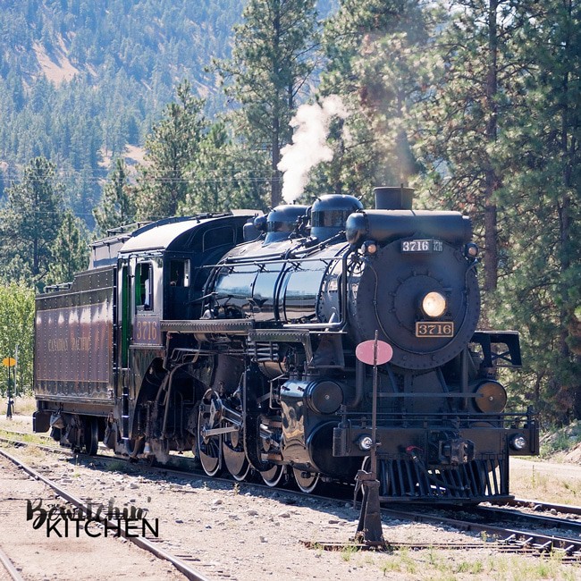 The Kettle Valley Steam Railway is a fun family attraction in Summerland, British Columbia. A BC train ride throughout the Okanagan back country with stunning views. | thebewitchinkitchen.com