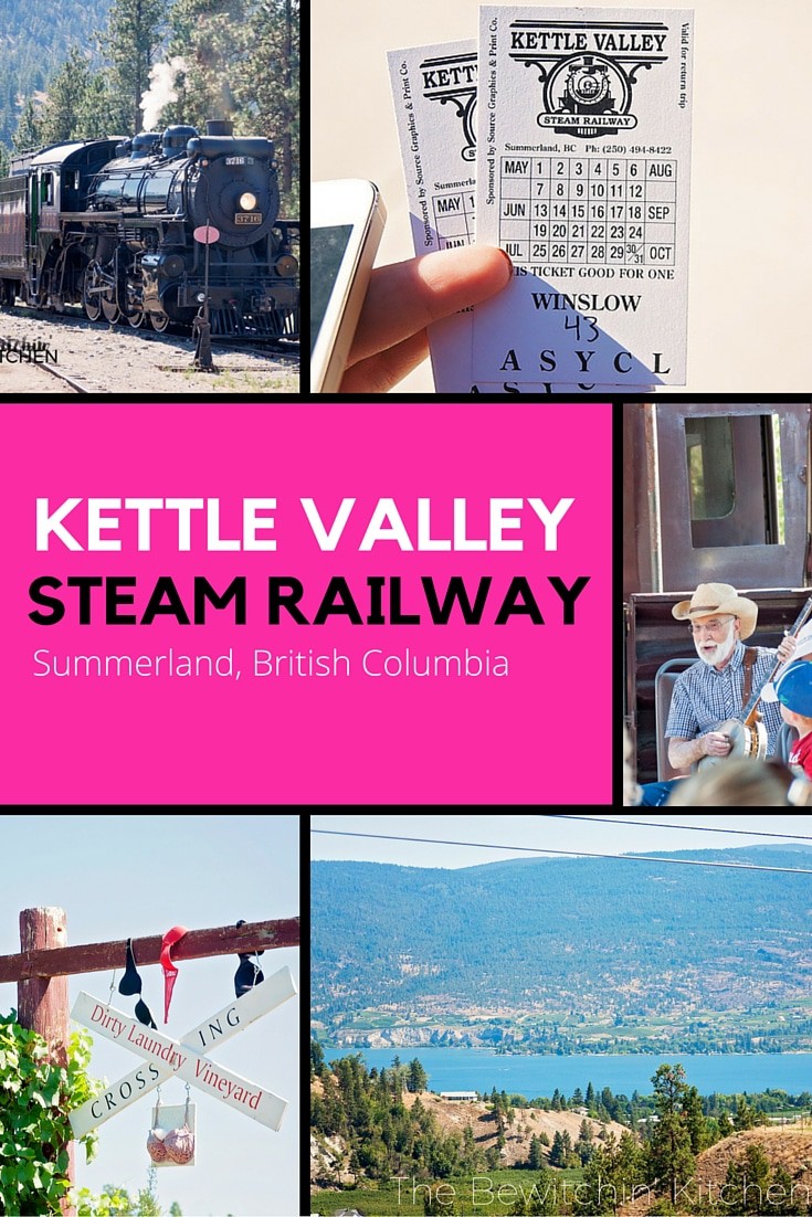 The Kettle Valley Steam Railway is a fun family attraction in Summerland, British Columbia. A BC train ride throughout the Okanagan back country with stunning views. | thebewitchinkitchen.com