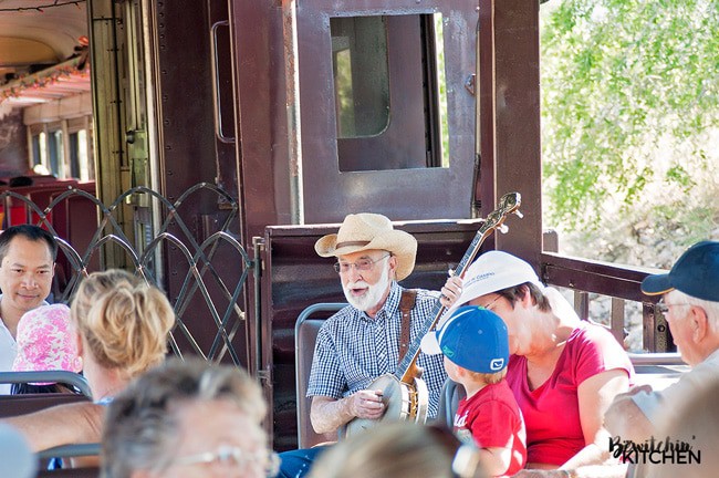 The Kettle Valley Steam Railway is a fun family attraction in Summerland, British Columbia. A BC train ride throughout the Okanagan back country with stunning views. | thebewitchinkitchen.com