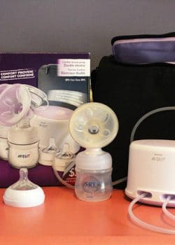 Philips Avent Comfort Double Electric Breast Pump Review from a mom who has had trouble breastfeeding in the past.