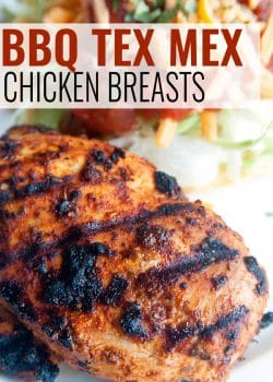 Try this recipe at your next BBQ! Barbecued Tex Mex Chicken, a healthy bbq recipe that is full on flavor! I love the southern flavors of chili, cumin and the twist with brown sugar. Serve with a tostada topped with lettuce, cheddar cheese, greek yogurt and salsa. PS - it's 21 Day Fix approved!