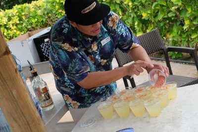 Tropical Drinks Recipe: Longboards White Sangria. Perfect summer patio cocktail!