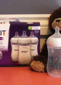Philips Avent Natural Bottle. The breast like shape makes it easier to latch on and it has an anti-colic system.