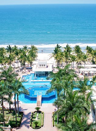 The view out the balcony of the Riu Palace Pacifico in the Riviera Nayarit, Mexico. A beautiful all inclusive resort in Nuevo Vallarta Mexico.