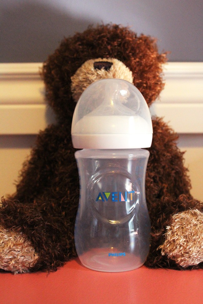 Philips Avent Natural Bottle. The breast like shape makes it easier to latch on and it has an anti-colic system.