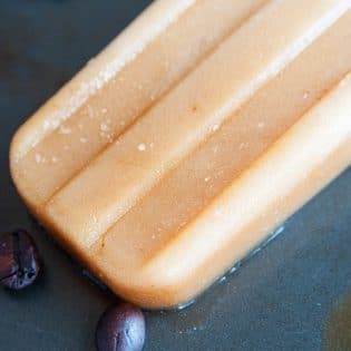 Two ingredient creamy paleo coffee popsicles. These ice pops are so easy to make, I used my paleo coffee creamer recipe to make this refreshing summer dessert/snack.