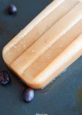 Two ingredient creamy paleo coffee popsicles. These ice pops are so easy to make, I used my paleo coffee creamer recipe to make this refreshing summer dessert/snack.