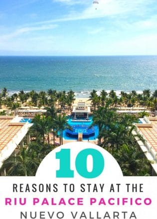 10 reasons to visit the Riu Palace Pacifico In Nuevo Vallarta, Mexico. Planning a vacation in the Puerto Vallarta area? Check out this all inclusive resort in the Riviera Nayarit. It has beautiful sandy beaches!