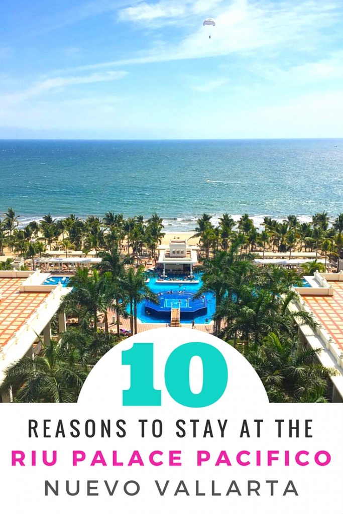 10 reasons to visit the Riu Palace Pacifico In Nuevo Vallarta, Mexico. Planning a vacation in the Puerto Vallarta area? Check out this all inclusive resort in the Riviera Nayarit. It has beautiful sandy beaches!