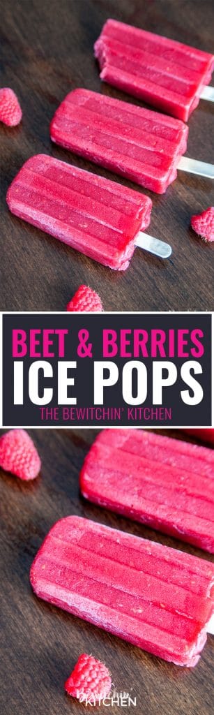Berry and Beet Popsicles - don't let the hidden vegetable scare you. This homemade ice pop recipe is a refreshing and sweet way to beat the heat this summer. Picky eater approved!
