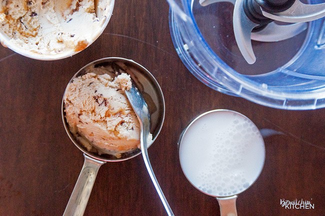 Dairy Free Chocolate Salted Caramel Milkshake. This dairy free milkshake uses cashew milk ice cream and coconut milk. Top with coconut whipped cream, caramel sauce and shaved dark chocolate. Super yummy dessert drink!