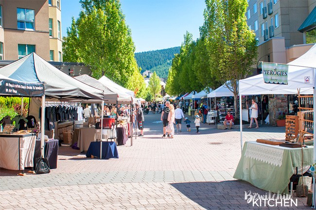 The Whistler Farmers Market is a must do when you visit Whistler, British Columbia. Part of the top 10 things to do in Whistler during the summer. BC is a beautiful place to travel.