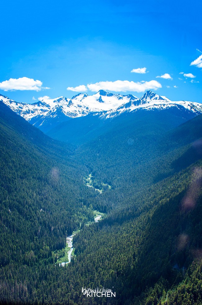 Stunning views from the Peak 2 Peak gondola in Whistler, British Columbia. Part of the top 10 things to do in Whistler during the summer. BC is a beautiful place to travel.