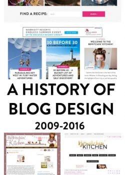 A history of blog design and finding your blog's identity. Site design: Purr Design. Blog: The Bewitchin' Kitchen. From 2009-2016.