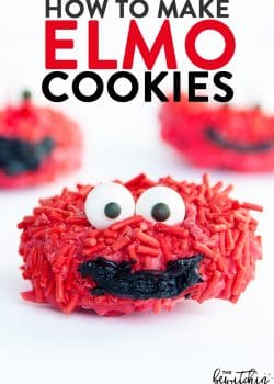 How to make Elmo cookies - these no bake cookies would be great for kids parties, especially a Sesame Street themed birthday or pre school class party!