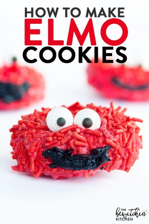 How to make Elmo cookies - these no bake cookies would be great for kids parties, especially a Sesame Street themed birthday or pre school class party!