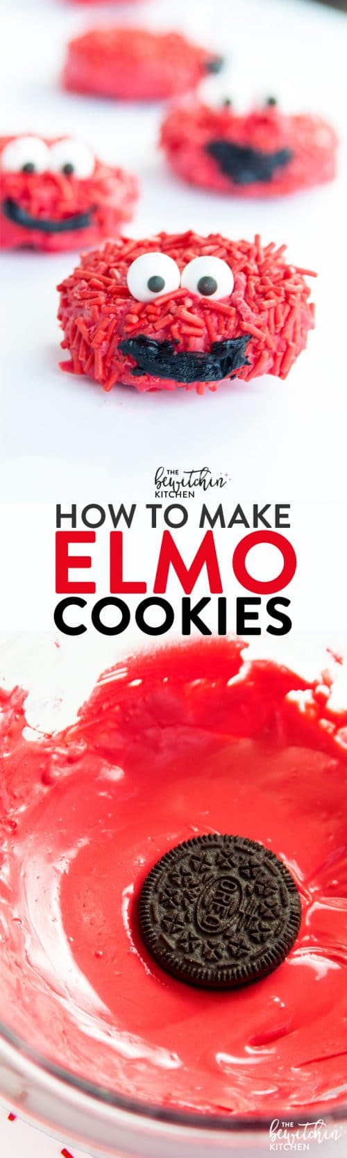 How to make Elmo cookies - these no bake cookies would be great for kids parties, especially a Sesame Street themed birthday or pre school class party!