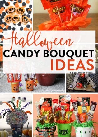 Halloween Candy Bouquet Ideas - 7 easy DIY candy bouquets for Halloween or special trick or treats.