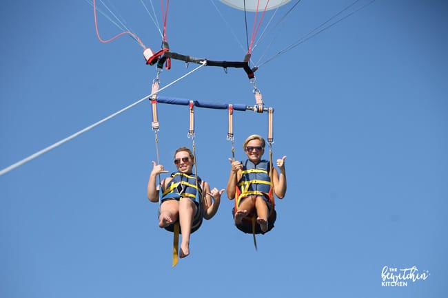 Parasailing in Key West Florida with Fury Water Adventures. This is a travel bucket list item and I was able to cross it off my 30 before 30. Best of all I had the beautiful view of the Florida Keys!