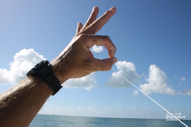 Parasailing in Key West Florida with Fury Water Adventures. This is a travel bucket list item and I was able to cross it off my 30 before 30. Best of all I had the beautiful view of the Florida Keys!