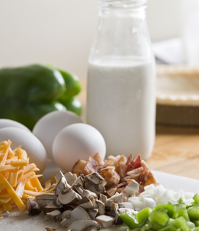 Bacon and Mushroom Quiche via The Bewitchin Kitchen