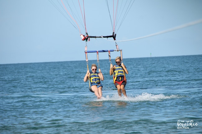 Parasailing in Key West Florida with Fury Water Adventures. This is a travel bucket list item and I was able to cross it off my 30 before 30. Best of all I had the beautiful view of the Florida Keys!