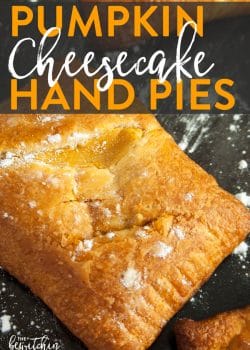 Pumpkin Pie Cheesecake Hand Pies - whether you call them hand pies or turnovers these pumpkin pastry desserts are delicious recipe to make. They're easy and take less than 20 minutes!