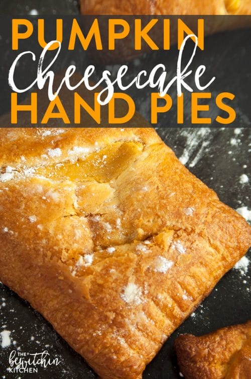 Pumpkin Cheesecake Hand Pies - whether you call them hand pies or turnovers these pumpkin pastry desserts are delicious recipe to make. They're easy and take less than 20 minutes!