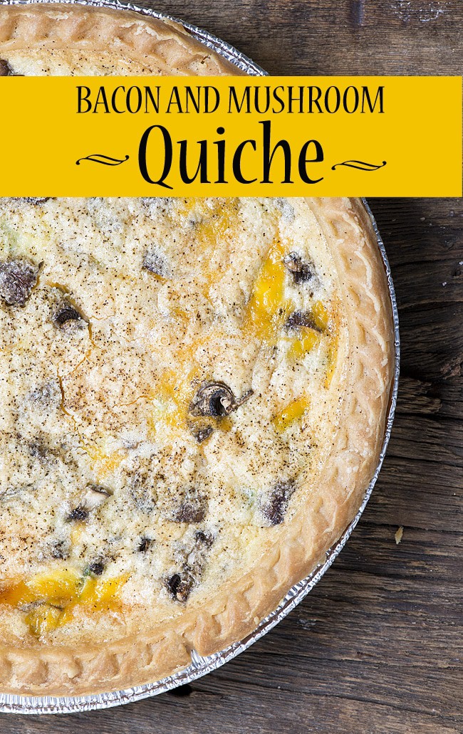 Bacon and Mushroom Quiche via The Bewitchin Kitchen