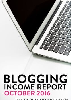 Blogging Income Report October 2016
