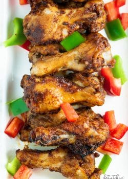 Fajita Chicken Wings - a southwestern twist on hot wings with a bite of lime. Whole 30 appetizer that also makes a great paleo dinner recipe.