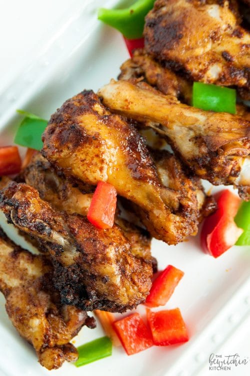 Fajita Chicken Wings - a southwestern twist on hot wings with a bite of lime. Whole 30 appetizer that also makes a great paleo dinner recipe.