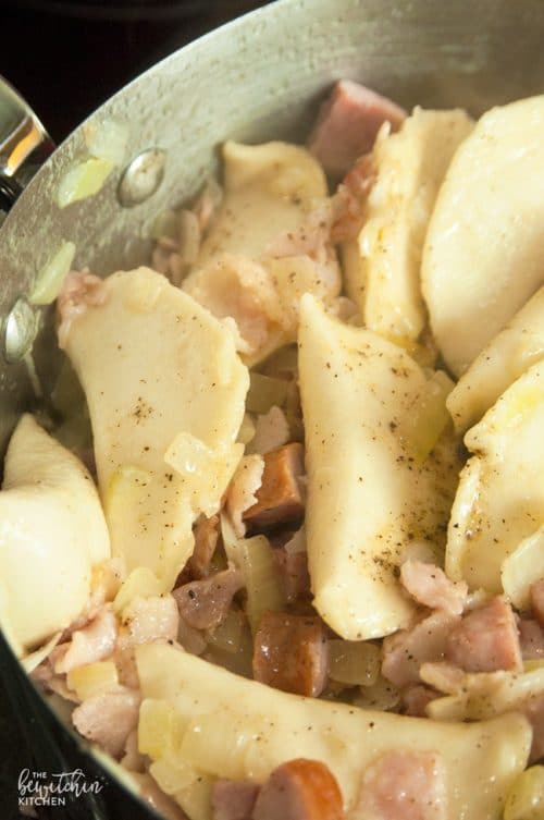 cooking frozen pierogi in skillet