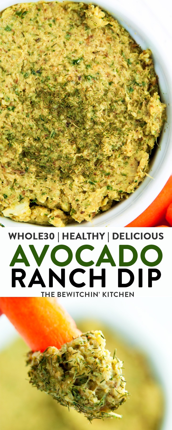 Avocado Ranch Dip (Whole30 and Paleo) 