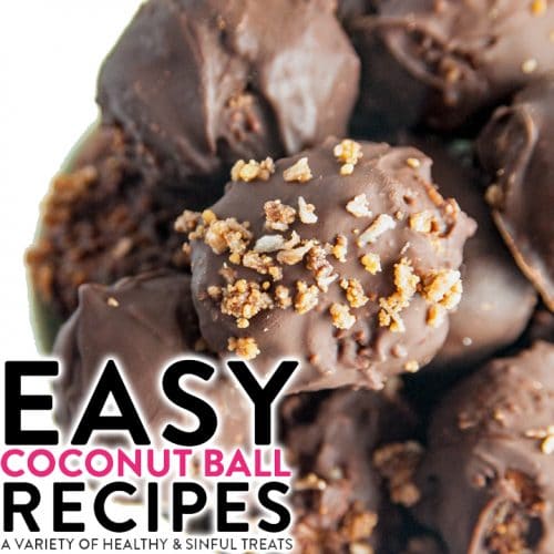 A variety of easy coconut balls. These recipes range from healthy and nutritious snacks to decadently sinful desserts.