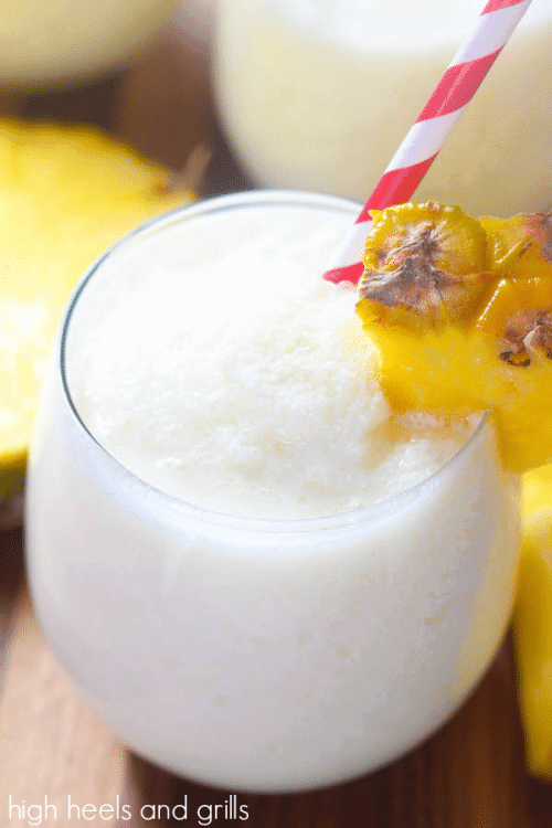 Virgin Pina Colada - 23 mocktail recipes that are damn tasty! Fancy drinks that have no booze in them, perfect for afternoon sips, fancy kid drinks or a festive pregnancy beverage.