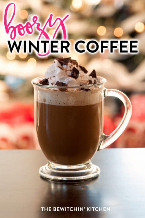 Boozy Winter Coffee - a grown up coffee with gingerbread Kahlua and Baileys Irish Cream.