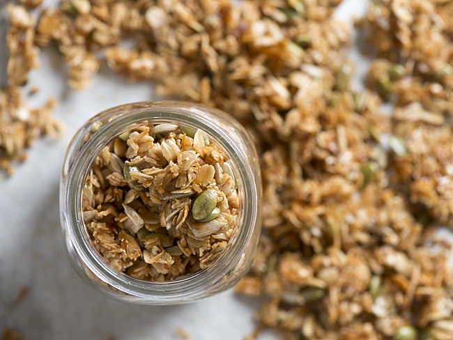 Good For You Kefir Bowl with Citrus Buckwheat Granola - a healthy breakfast or snack idea. 