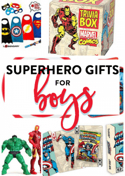 Superhero gifts for boys. Have a Marvel or DC Comic fan? Here are some easy gift ideas.
