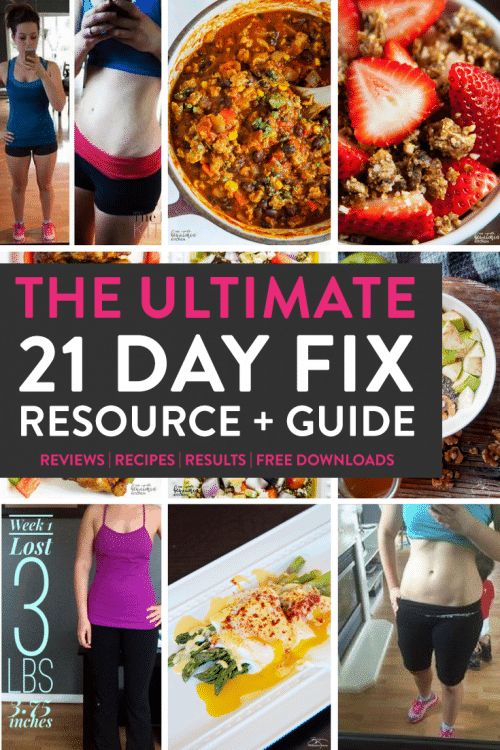 The ULTIMATE 21 Day Fix resource guide -fitness program reviews, 21 day fix results, recipes, and free downloads. A great guide to the popular Beachbody health and fitness superstar!